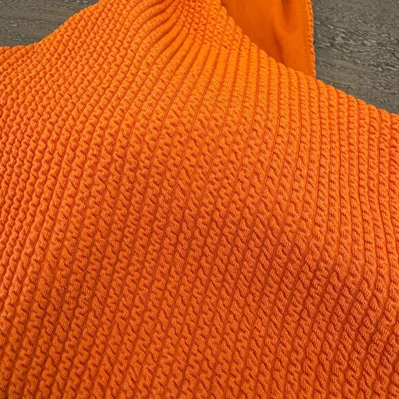 Volcom Junior's Size Large NWT Rust Orange Scoop Neck Textured Swim Top $48 - Picture 5 of 5